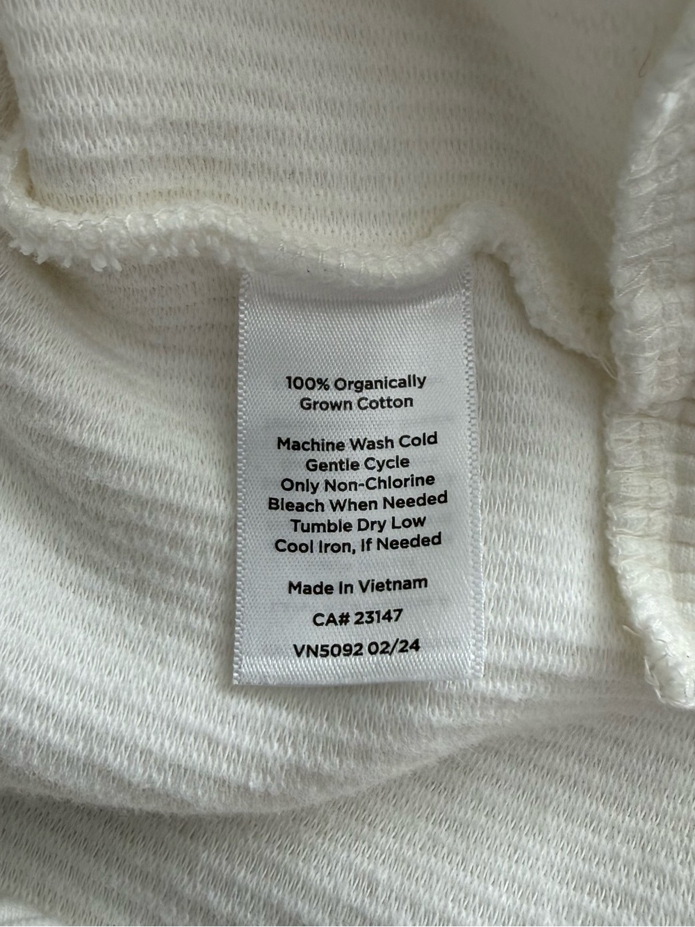 Haven Well Within Women's Ivory White Cotton Ribbed Half-Zip Pullover Hoodie - Picture 6 of 10